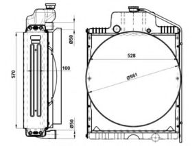 Радіатор охолодження двигуна NRF 54096