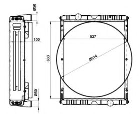 Радіатор охолодження двигуна NRF 54097