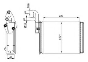 Радиатор печки NRF 54225