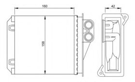 Радіатор пічки NRF 54236