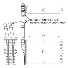 Радиатор печки NRF 54245