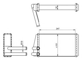 Радіатор пічки NRF 54267