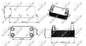 Масляный радиатор двигателя NRF 31275