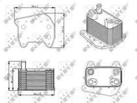 Оливний радіатор двигуна NRF 31276
