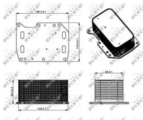 Оливний радіатор двигуна NRF 31334