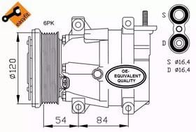 Компрессор кондиционера NRF 32220
