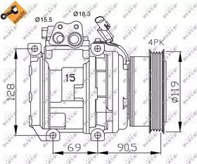 Компрессор кондиционера NRF 32438
