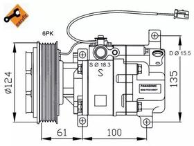 Компрессор кондиционера NRF 32820G