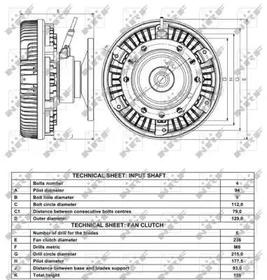 Вискомуфта вентилятора NRF 49167