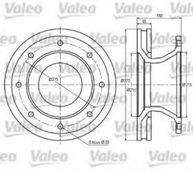 Тормозной диск Valeo 187008