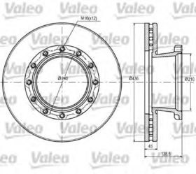 Тормозной диск Valeo 187069
