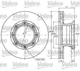 Тормозной диск Valeo 187082