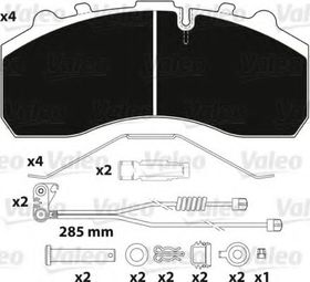 Тормозные колодки Valeo 882201