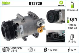 Компрессор кондиционера Valeo 813729