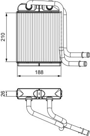 Радиатор печки Valeo 811524
