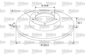 Тормозной диск Valeo 675404
