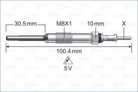 Свеча накала Valeo 345246