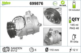 Компрессор кондиционера Valeo 699876