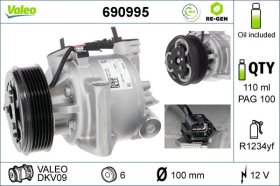 Компрессор кондиционера Valeo 690995