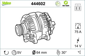 Генератор Valeo 444602