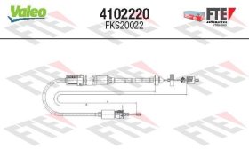 Трос сцепления Valeo 4102220