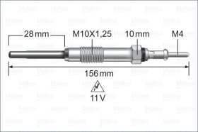 Свічка розжарювання Valeo 345236