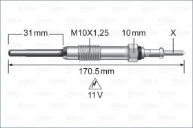Свічка розжарювання Valeo 345244