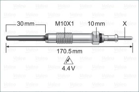 Свеча накала Valeo 345247