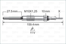 Свеча накала Valeo 345231