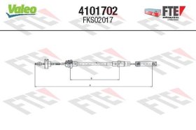 Трос сцепления Valeo 4101702