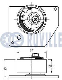 Натяжной ролик ремня ГРМ Ruville 542217
