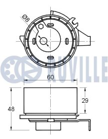 Натяжной ролик ремня ГРМ Ruville 541681