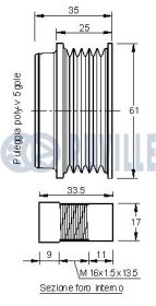 Муфта генератора Ruville 541577