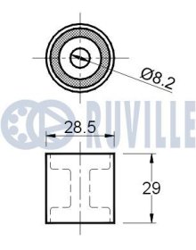 Обводной ролик ремня ГРМ Ruville 540196