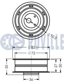 Натяжной ролик ремня ГРМ Ruville 540003