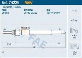 Свеча накала FAE 74229