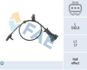 Датчик ABS FAE 78566