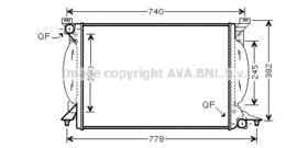 Радиатор охлаждения двигателя AVA Quality Cooling AIA2206