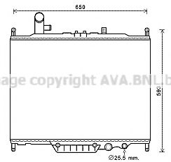 Радиатор охлаждения двигателя AVA Quality Cooling AUA2225