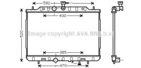 Радиатор охлаждения двигателя AVA Quality Cooling DN2291
