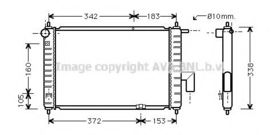 Радиатор охлаждения двигателя AVA Quality Cooling DWA2046