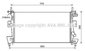 Радиатор охлаждения двигателя AVA Quality Cooling FD2475