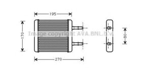 Радиатор печки AVA Quality Cooling HY6061