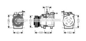 Компрессор кондиционера AVA Quality Cooling HYAK123