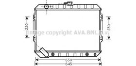 Радиатор охлаждения двигателя AVA Quality Cooling MTA2089