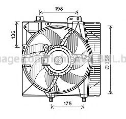 Вентилятор системы охлаждения двигателя AVA Quality Cooling PE7550