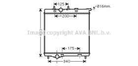 Радиатор охлаждения двигателя AVA Quality Cooling PEA2298