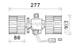 Вентилятор салона AVA Quality Cooling SA8022