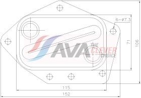 Масляный радиатор двигателя AVA Quality Cooling ft3492