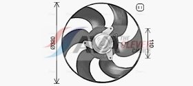 Вентилятор системы охлаждения двигателя AVA Quality Cooling pe7563